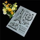 tower bicycle layering stencils for wall painting scrapbooking stamp album Z