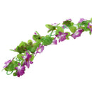 2 x Artificial Narcissus Wall Hanging Silk Flower Vine In/outdoor Decor Purple