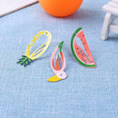 2pcs Kids Cute Colorful Fruit Hair Clip Snap Hairpin Hair Accessories (E) A