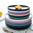 European Style Marble Plates Ceramic Dinner Set Porcelain Dessert Plate Ste