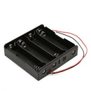 4x Quad Battery Clip Holder 4x18650 Plastic Battery Holder Case Box Wired lot