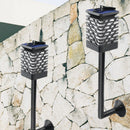LED Flame Solar Powered Flickering Light Home Garden Hanging Lantern Lamp Path