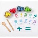 Wood Children Math Toys Kids Early Educational Toys Clip Beads Multi-Functi S8J9