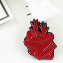 Creative Heart Shaped Badges Brooch Halloween Backpack Pins Jewelry Gift