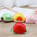 Cute plush three-dimensional triangle fruit purse Kids Coin bag key bag pendant*