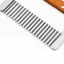 Hardwood Handle Crinkle Wax Vegetable Soap Cutter Wavy Slicer Stainless Steel
