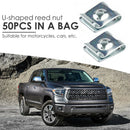 50pcs No.4 U Nuts Car Interior Auto Door Trim Panel Fastener Clip U Type Nuts