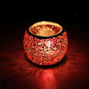 Moroccan Mosaic Glass Votive Candle Tea Light Candelabra Candlestick