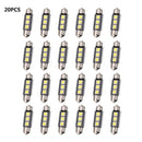 20PCS 3LED 5050 SMD C5W CANBUS Error Free Festoon Dome Light Lamp Bulbs White