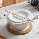 Eco-Friendly Wheat Straw Instant Noodles Bowl with Lid Handle Dinnerware Se