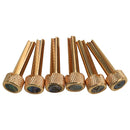 6pcs Solid Brass Bridge Pins Abalone Dot Inlay for Acoustic Guitar Accessory