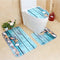 Beach Seashells Starfish Sand Bath Mat Holidays Summer Bathroom Carpet Rug  A6I9