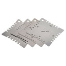 4PCS Durable Metal Guitar Parts Notched Radius Gauge Fretboard Measuring Tool