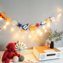 Novelty Alien Robot Bunting String Flags Garland Space Baby Shower Party Deco ^
