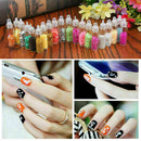 20 Bottles Rhinestones Nails Decor Hexagon Caviar Glitter Glass Balls