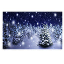 Christmas Tree Snowy Sky Wall Art Hanging Tapestry Dorm Bedspread Decor E