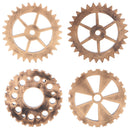4Pcs Steampunk Wooden Gear Clock Home Wall Door Hanging Decoration Ornament