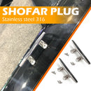 4/5/6 inch 316 Stainless Steel Mooring Cleat Mirror Finish for Boat Yacht Pack 2