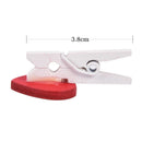50pcs Red Heart Shape Wooden Clips Clothespins Memo Pegs Photo Paper Clips OMO