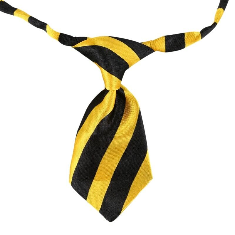 Dog Cat Pet Collar Accessory Bow Tie Necktie Black Orange