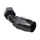 45 Degree Fast Flow Stealth Black Hose Fitting:AN10 14mm