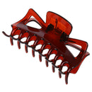 Woman Brown Plastic Bath Hairclip Hair Clamp Claw Barrette