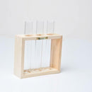 Wall Hanging Flower Vase Bottle in Wood Stand Terrarium Home Party Wedding Decor
