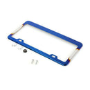 Burnt Blue Stainless Steel License Plate Frame US Canada Vehicle Tag Holder A