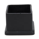 20pcs Square Chair Table Leg Foot Rubber Covers Protectors 25mm x 25mm Q2D7