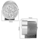 2Pc 4Led Headlight Dc 12V-85V Round Lights Motorcycle Locomotive Spotlight  W8N8