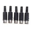 5pcs DIN male Plug 5 Pin Connector with Plastic Handle Adapters Cables JR