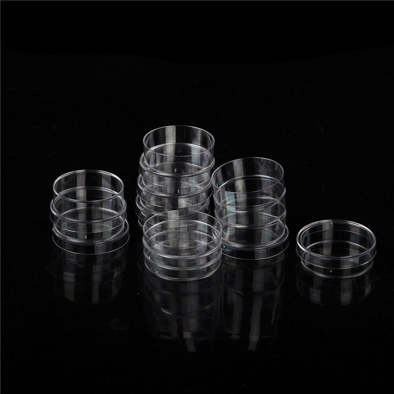 10Pcs Sterile Polystyrene Plastic Petri Dishes Plate With Lids 35x15mm B Ew