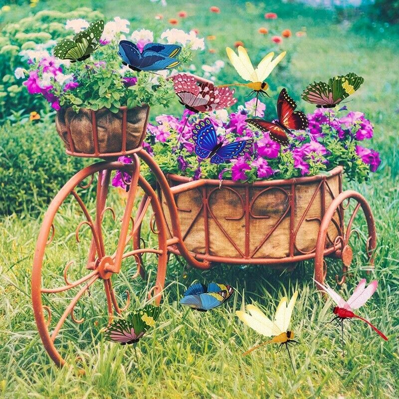 10 loaded garden butterfly piles, 12 garden dragonflies , garden decoration