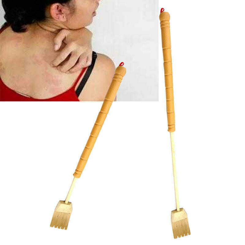 Bamboo Back Scratcher Wooden Itch Therapeutic Relaxer Handy Itching Massager 1 X