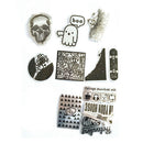 52Pcs Black White Vinyl Skateboard Stickers Luggage Guitar Car Bomb Decals Pack