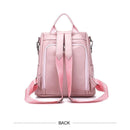 Women'S Shoulder Backpack Soft Leather Sweet Lady Bow Casual Travel Backpac U5E6