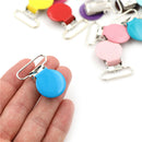 10x Mixed Color Infant Baby Metal Clips Pacifier Holders Alloy Suspender Hook M&