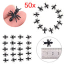 50Pcs/Lot Halloween Plastic Black Ants Joking Toys Decoration Realistic Funny OZ