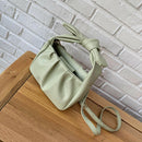 Retro Women Tote Bag Soft PU Shoulder Handbag Female Cloud Clutch (Green) A