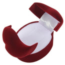 Velvet Couple Rings Display Storage Case Xmas Gift Box Red