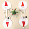 8 x Case Cover Santa Hat 15.5x6cm Cutlery Holder for Christmas I6J9