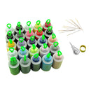 82x Sewing Line Thread Spool Set Prewound Bobbin Cotton Reel Needle Portable Kit