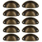 40Pcs Retro style Brass Cup Shell Cupboard Drawer Cabinet Pull Handle Bronze