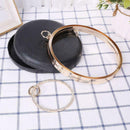 18cm Metal Round Box Frame Handles for DIY Handbags Kiss Lock Buckle Evening Bag