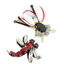 3pcs Beaded Crystal Bee Badge Applique Sew on Patches DIY Sewing Accessories