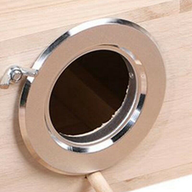 Bird Parrot Holder Wooden Bird Nesting Organizer Clear View Window Bird Hou I1R2