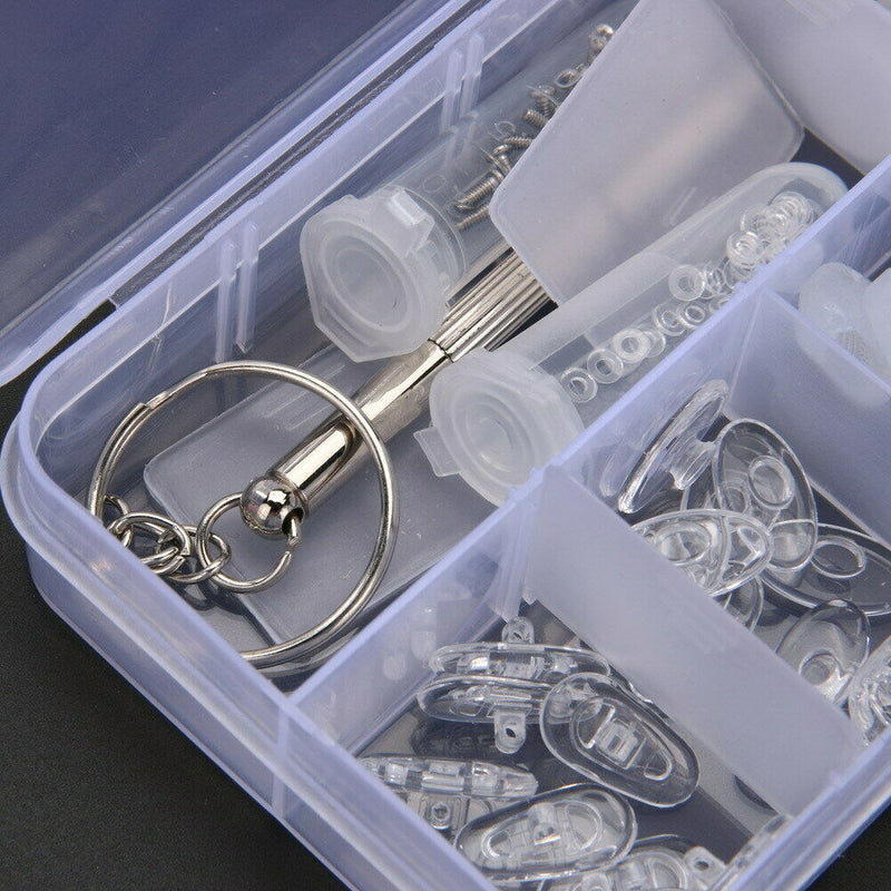 Eyeglass Sun Glasses Screw Nut Nose Pad Optical Repair Tool Assorted Kit A