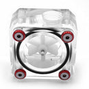 G1/4 Thread 6 Impeller 3 Ways Flow Meter Indicator for PC Water Cooling System