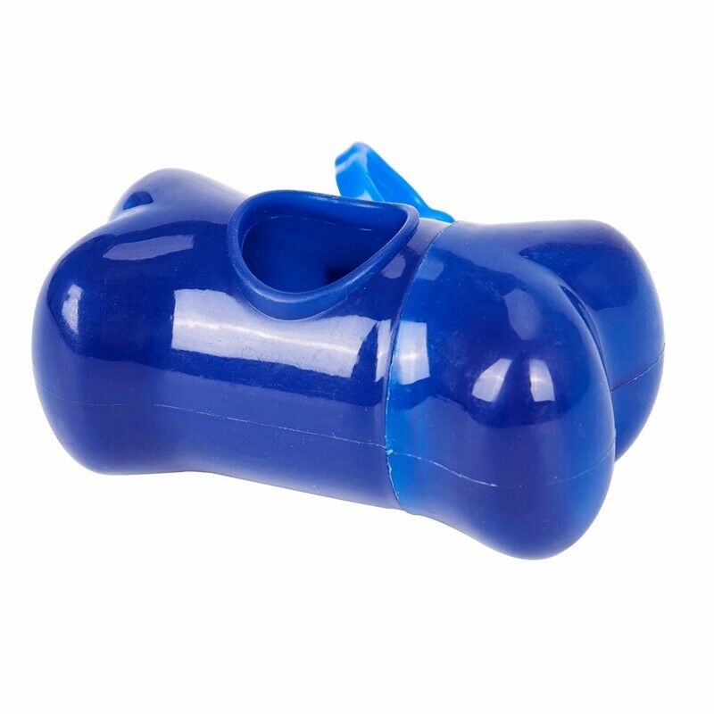 Dispenser Box Case Pet Garbage Clean Waste Bag Bone Shape blue