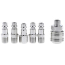 Set of 6pcs Quick Coupler Set Air Hose Connector Fittings 1/4'' NPT Tools